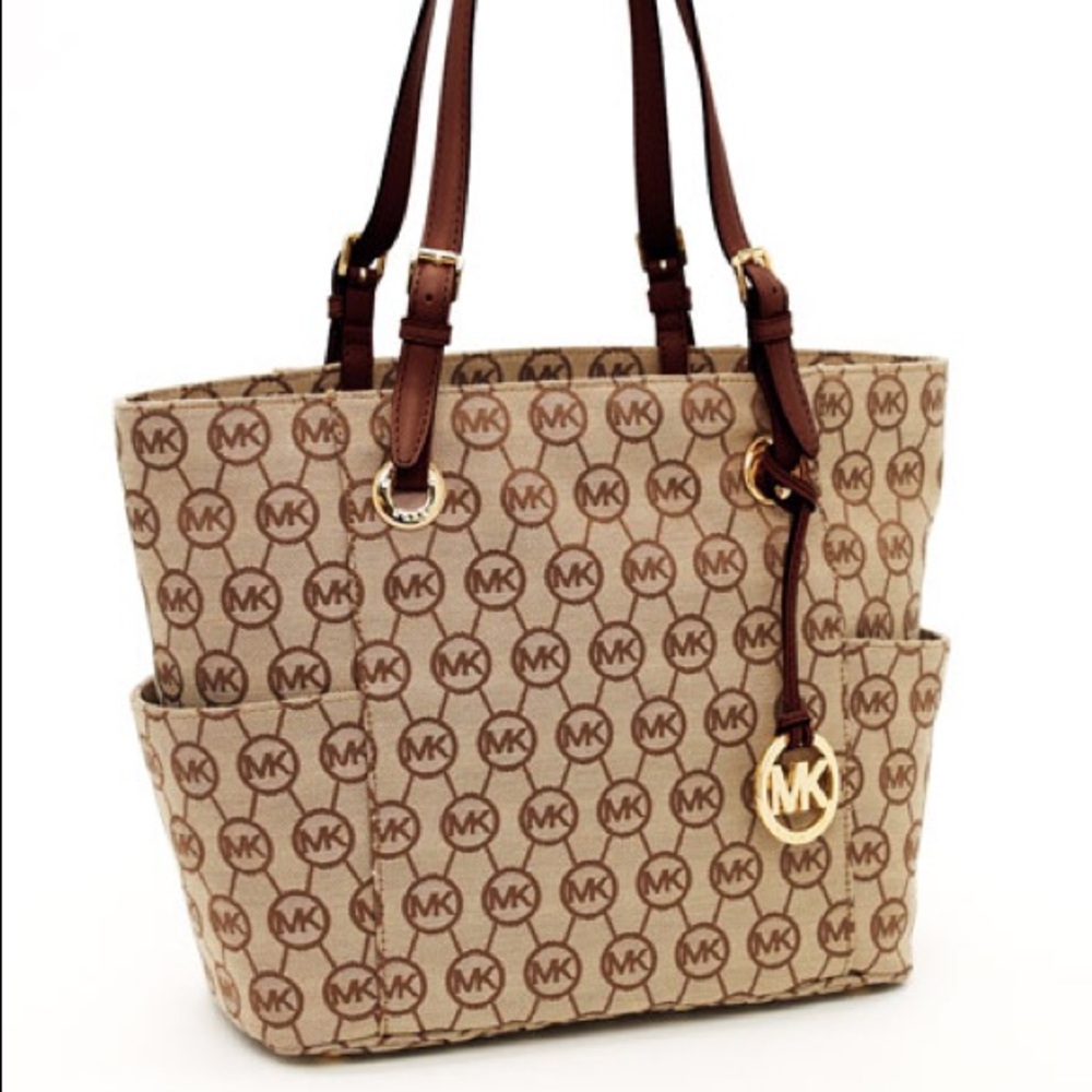 Michael Kors signature east/west jacquard handbag